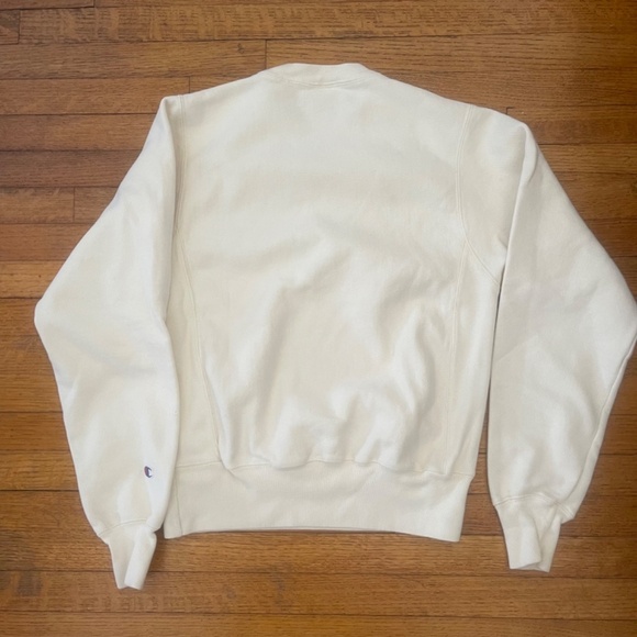 Champion Reverse Weave White Crewneck Sweatshirt Mens/Unisex Size XS - Picture 8 of 9